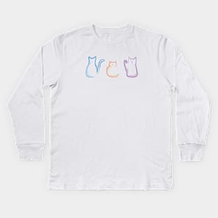 Three little cats Kids Long Sleeve T-Shirt